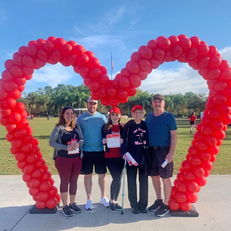 Megan Washington with family and friends. From left: Dad Michael, mom Mary, Megan, fiancé Nick and friend Erika. (Photo courtesy of Megan Washington)